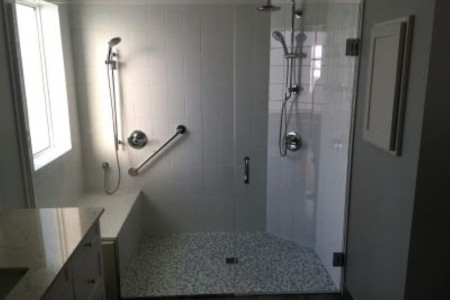 Limited mobility bath renovation